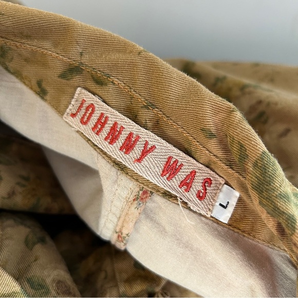 Johnny Was Tan Floral Blazer L - Picture 5 of 9